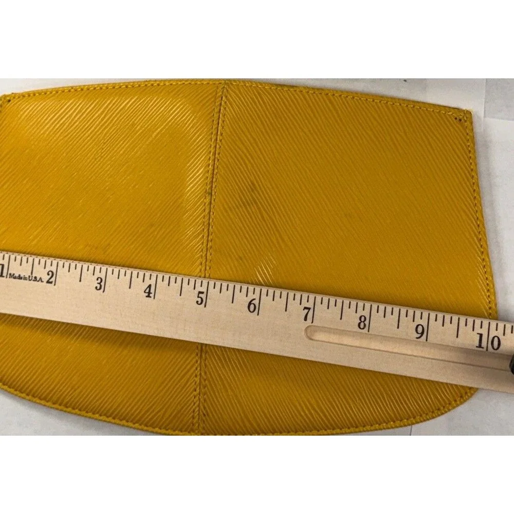 Vintage Louis Vuitton Epi Leather Jaune Yellow Clutch Pochette Made France